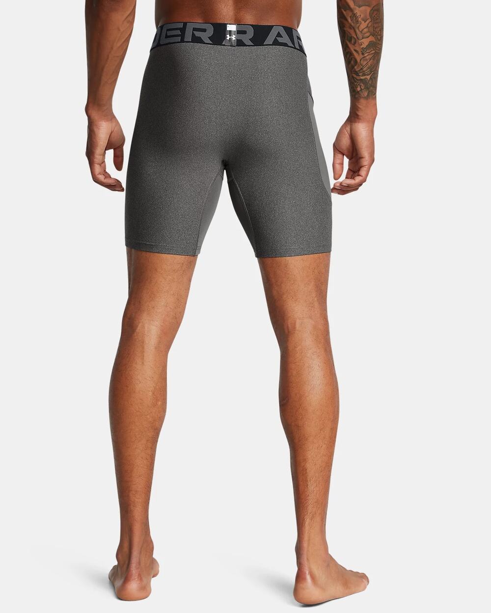 NWT Under Armour HeatGear Men's 6" Compression Shorts in Carbon Heather Large